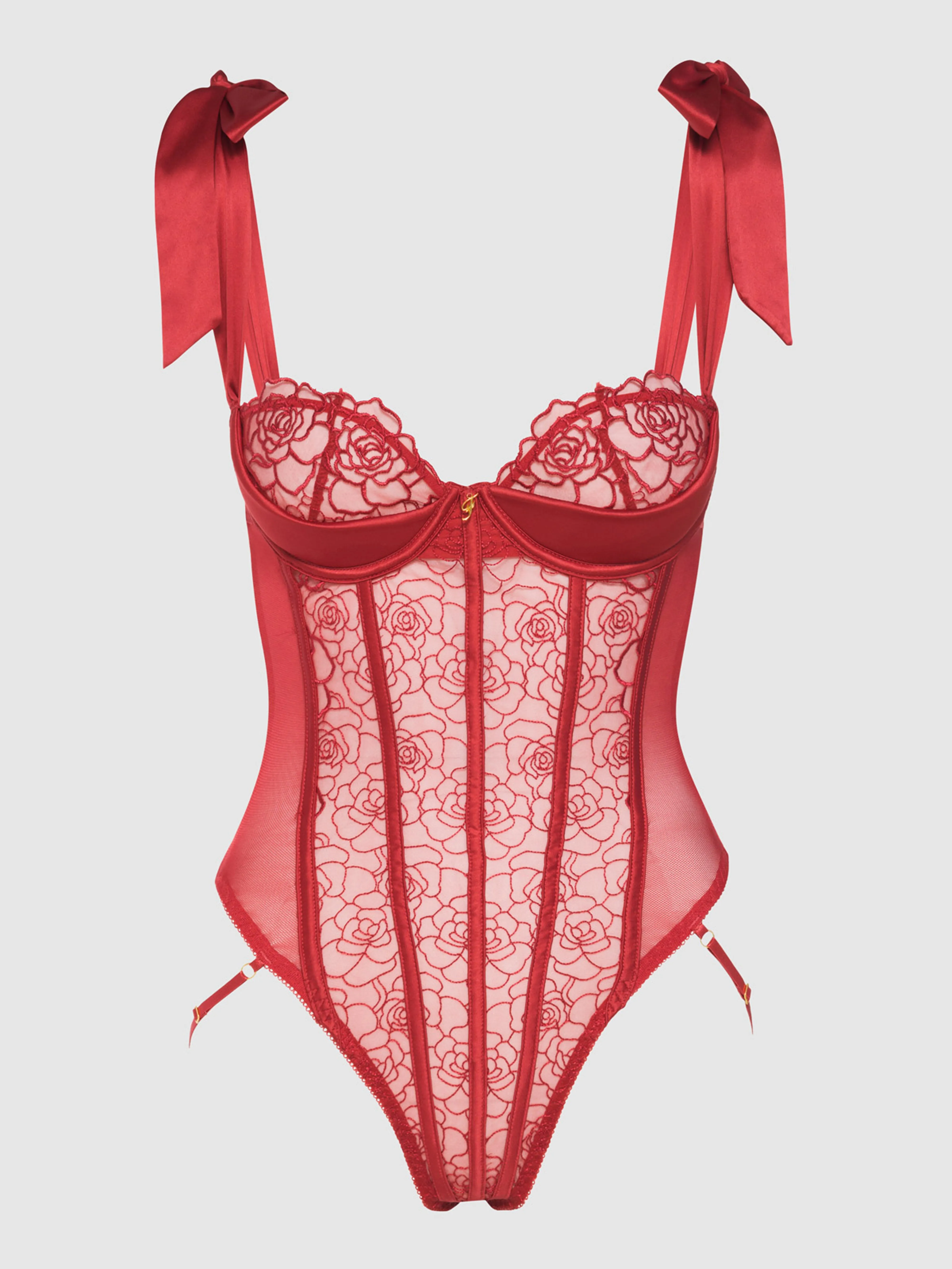 Melrose Embroidered Teddy by Frederick's of Hollywood