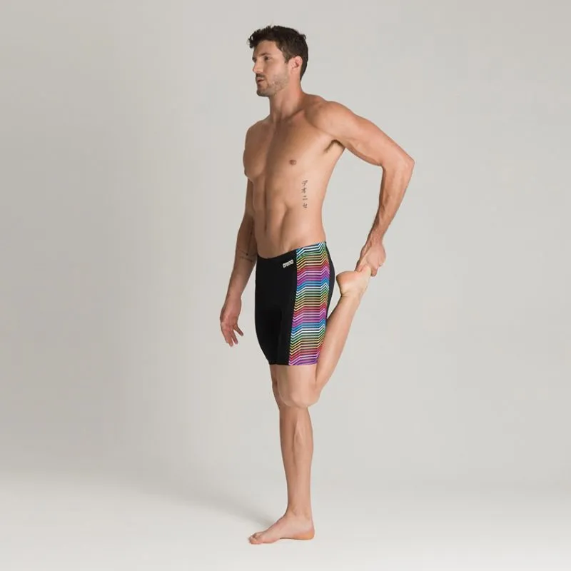 MEN'S MULTICOLOUR STRIPES JAMMER - BLACK/MULTI