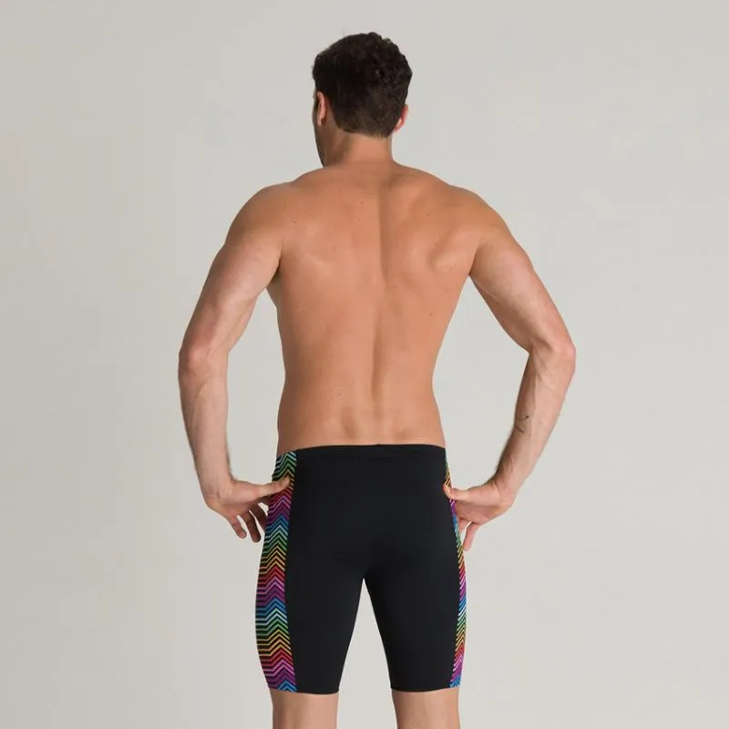 MEN'S MULTICOLOUR STRIPES JAMMER - BLACK/MULTI