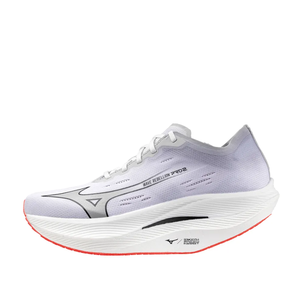 Mizuno Women's Wave Rebellion Pro 2 Running Shoes in White/Harbor Mist/Cayenne SS24