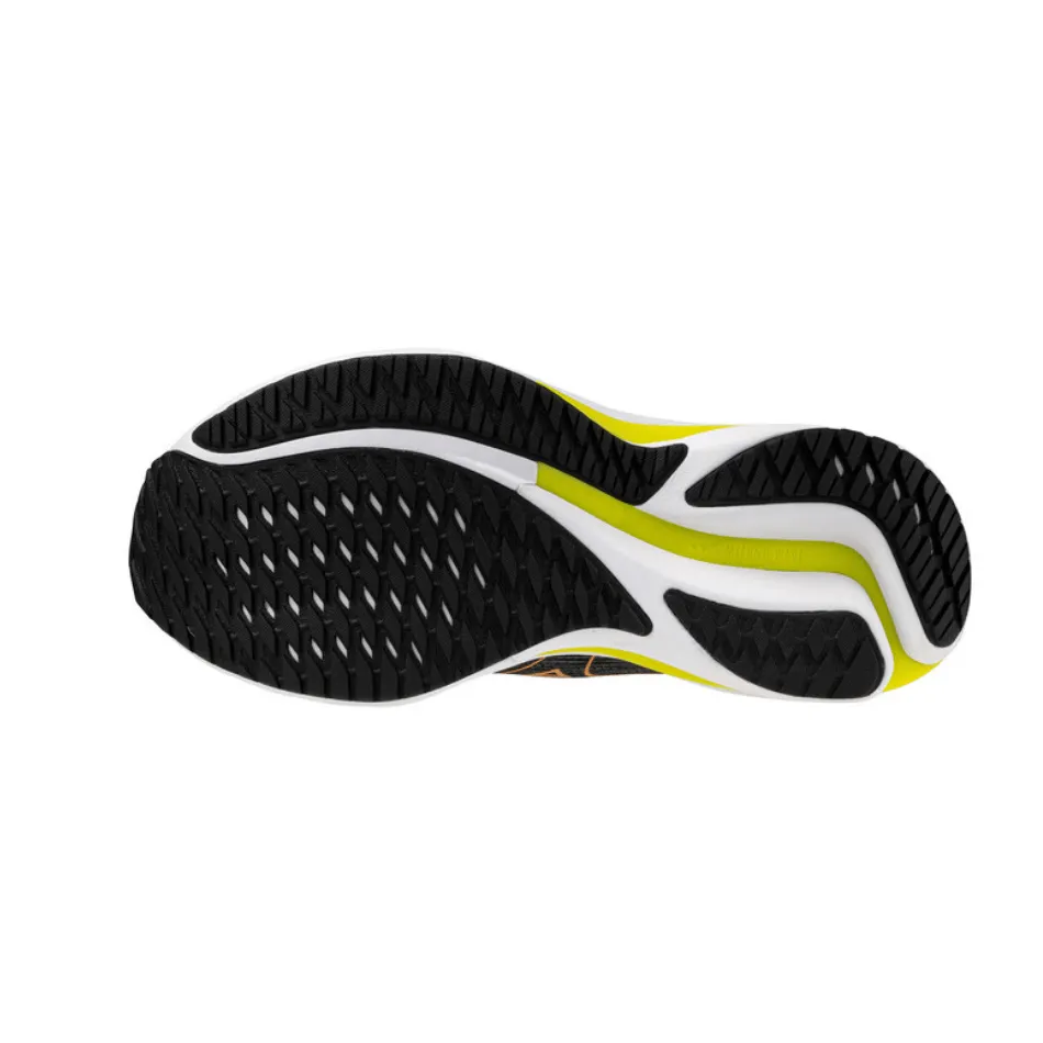 Mizuno Women's Wave Rider 28 Running Shoes in Black/Evening Primrose/Poppy Reid SS25