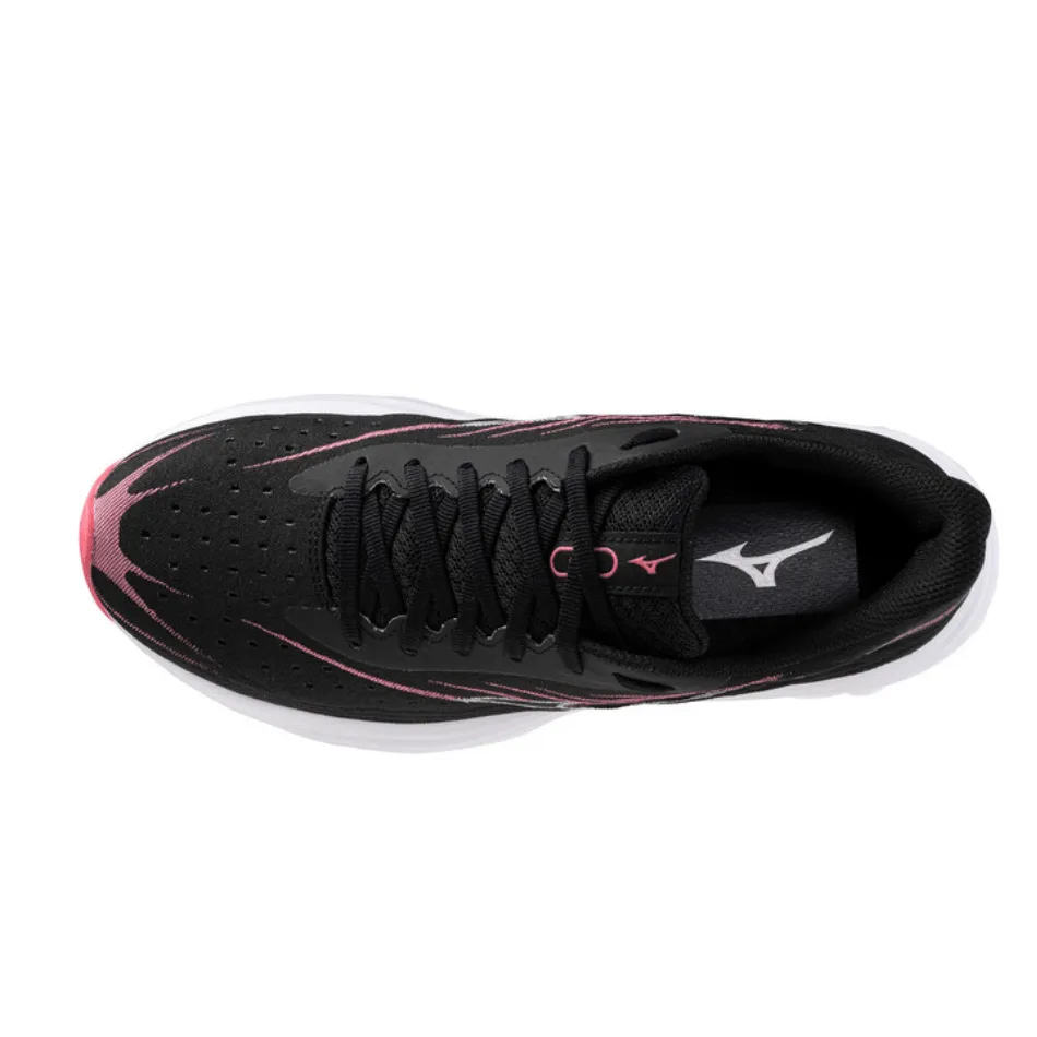 Mizuno Women's Wave Skyrise 6 Running Shoes in Black/Camellia Rose SS25