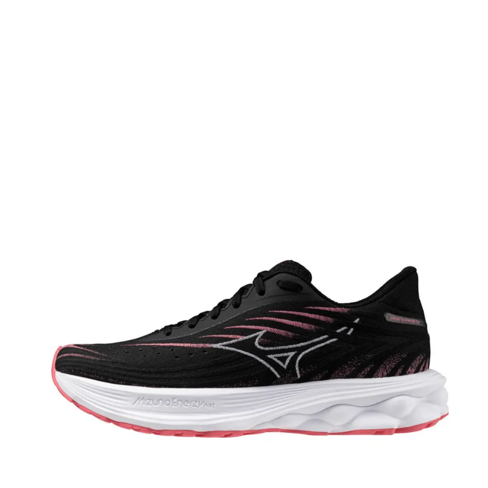 Mizuno Women's Wave Skyrise 6 Running Shoes in Black/Camellia Rose SS25