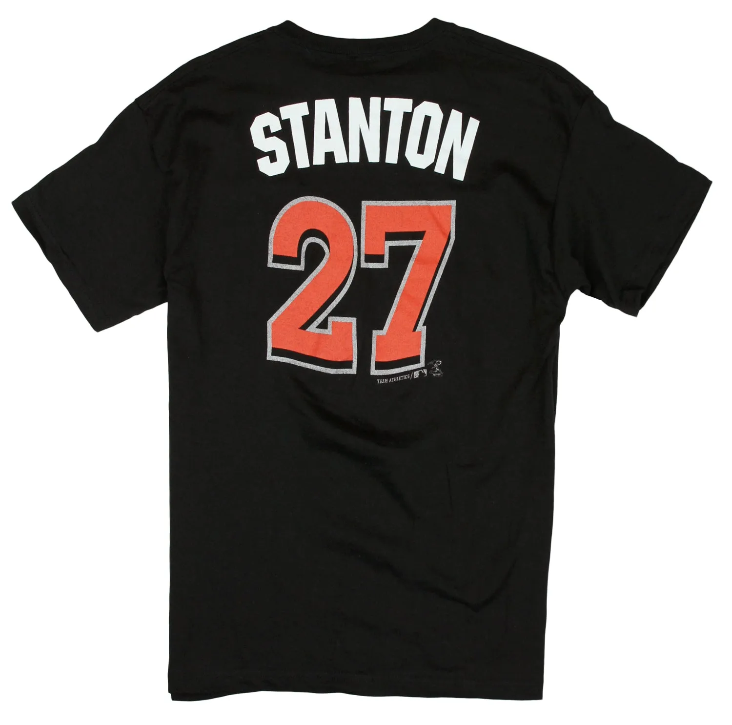 MLB Miami Marlins Youth Boys Giancarlo Stanton #27 Player Tee T-Shirt, Black