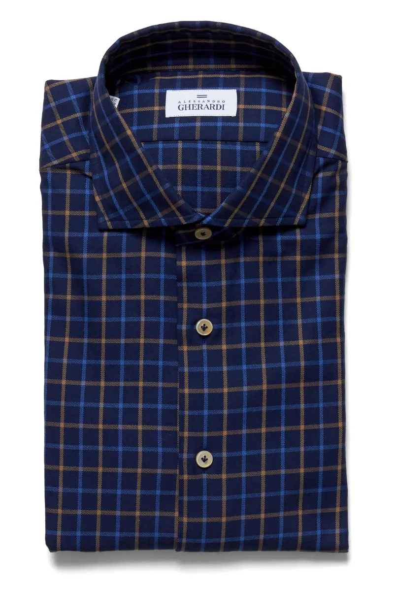 Navy Check Shirt