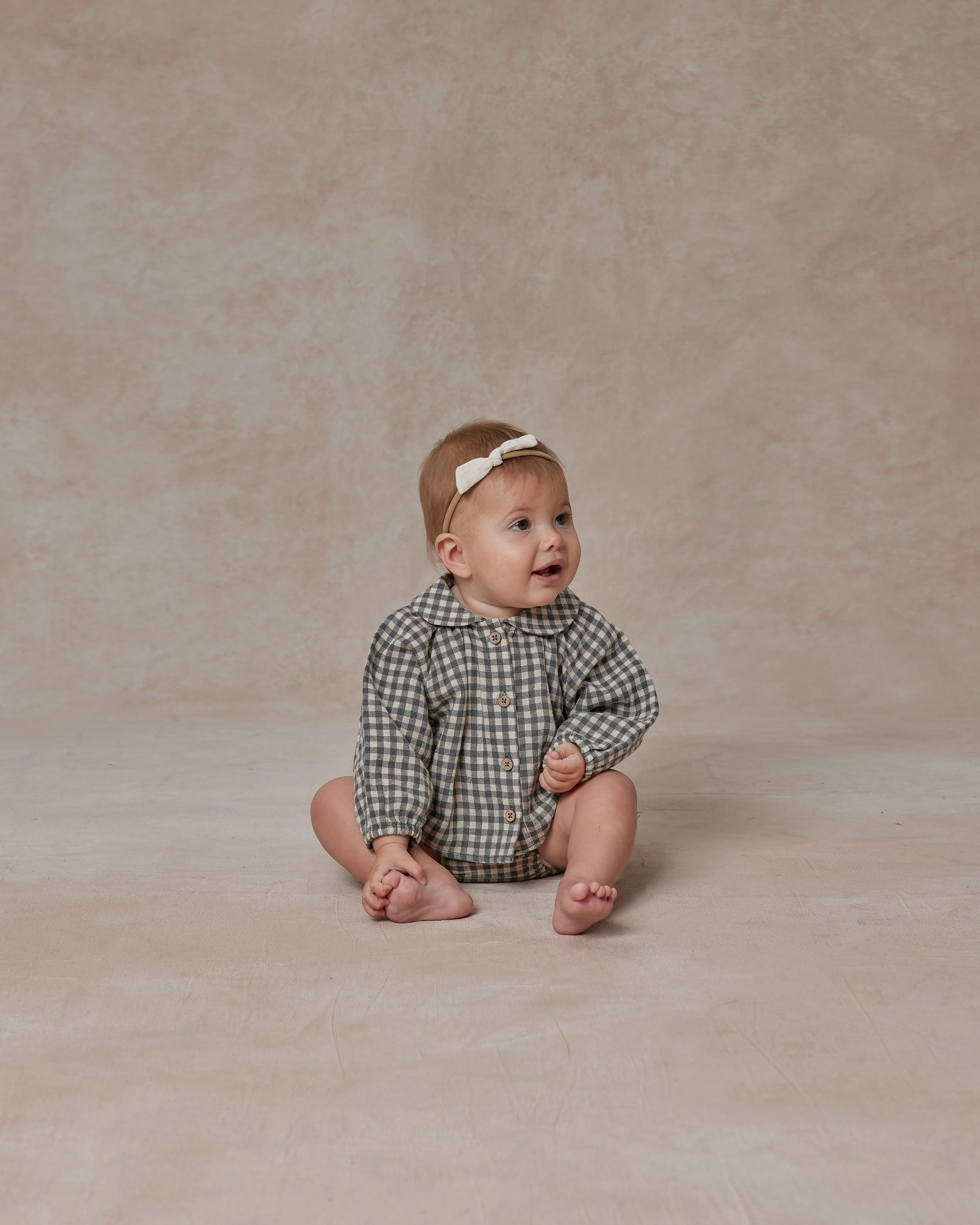 nellie top || marine gingham
