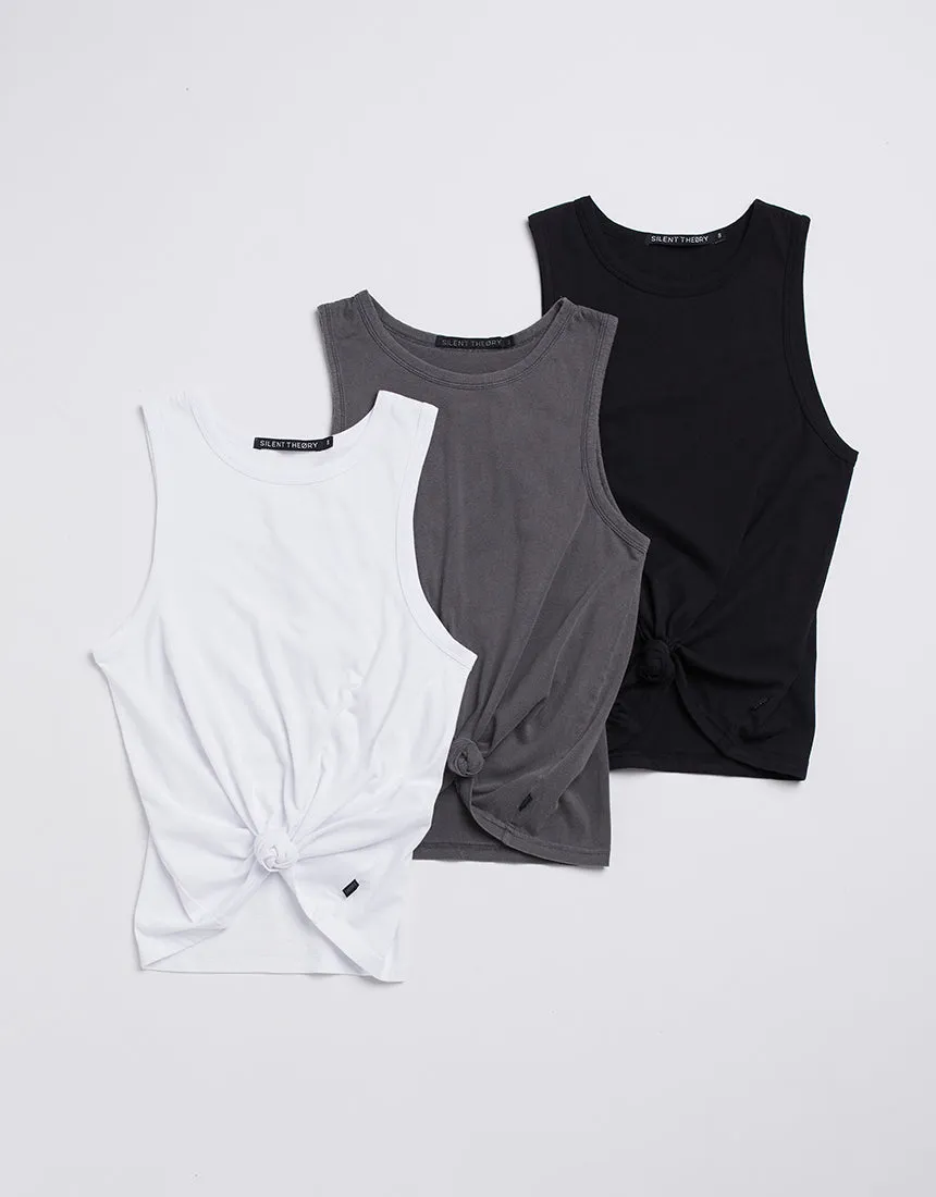 Off Beat Tank 3pk White/Black/Charcoal