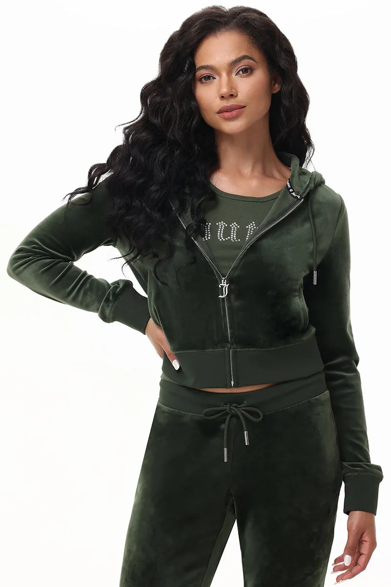 OG Big Bling Velour Hoodie by Juicy Couture