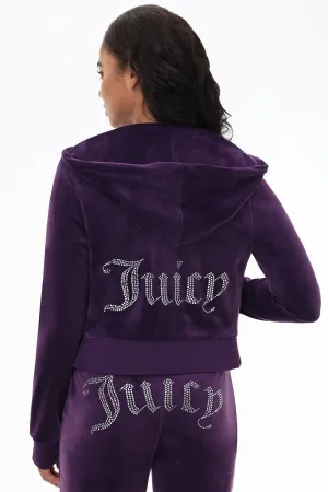 OG Big Bling Velour Hoodie by Juicy Couture