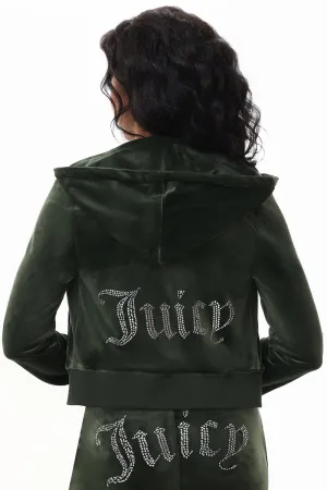 OG Big Bling Velour Hoodie by Juicy Couture