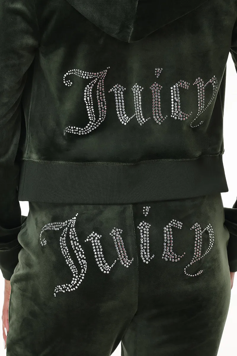 OG Big Bling Velour Hoodie by Juicy Couture