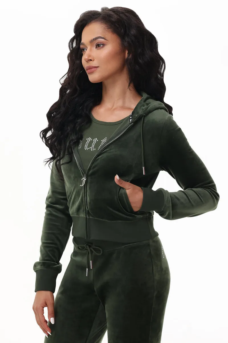 OG Big Bling Velour Hoodie by Juicy Couture