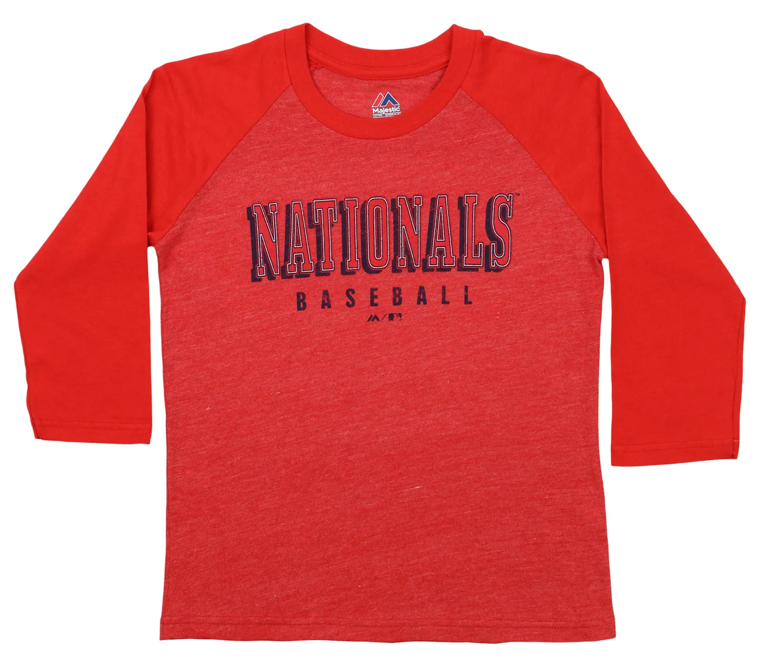 Outerstuff MLB Youth Washington Nationals Baseball Academy 3/4 Sleeve Raglan Tee