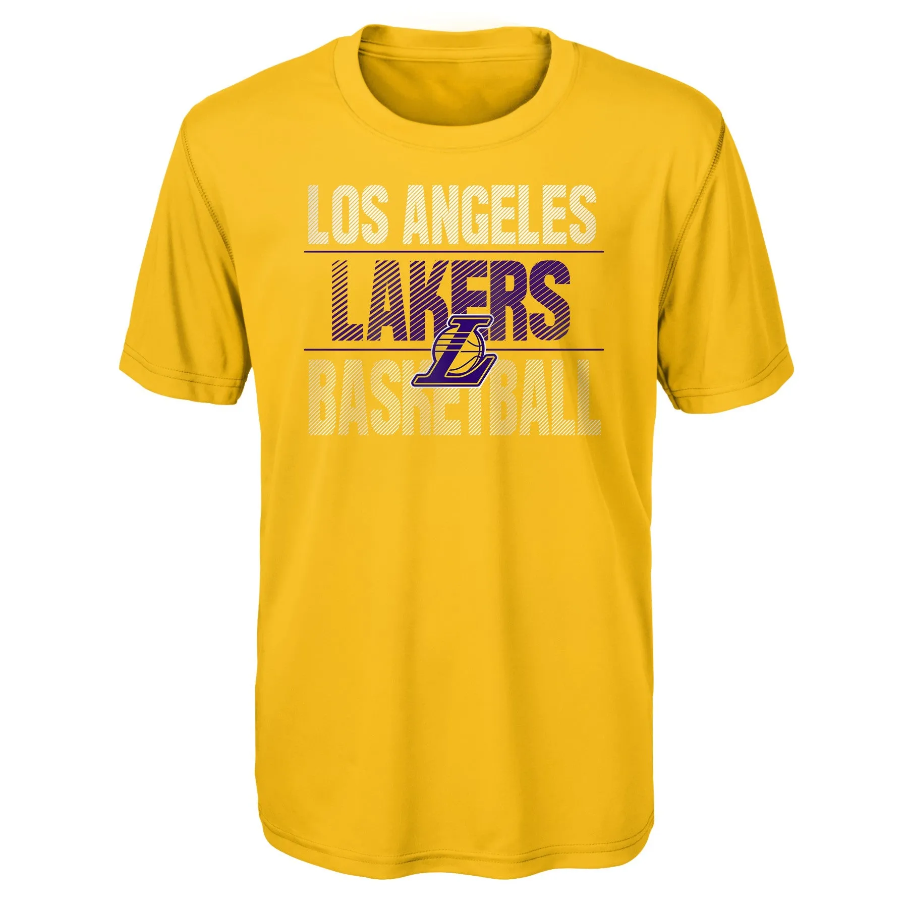 Outerstuff NBA Youth (8-20) Los Angeles Lakers Performance Long and Short Sleeve T-Shirt Combo