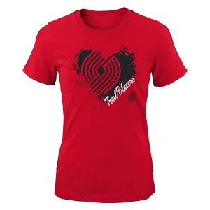 Outerstuff NBA Youth Girls Portland Trail Blazers Signature Heart Short Sleeve Tee