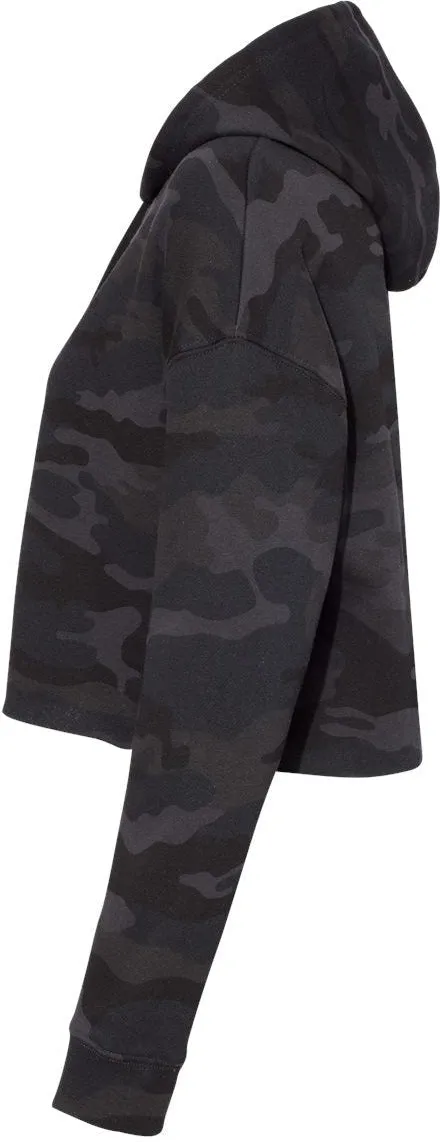 OUTLET-Independent Trading Co. Womens Lightweight Cropped Hooded Sweatshirt