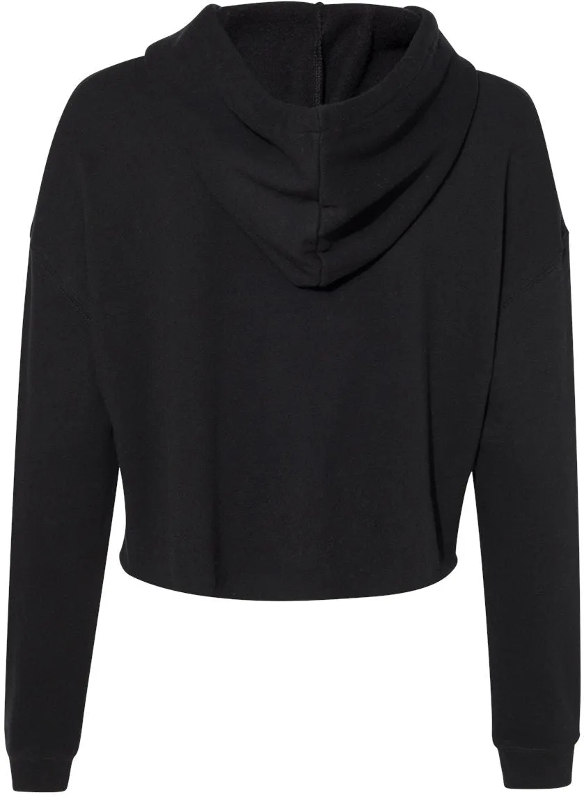 OUTLET-Independent Trading Co. Womens Lightweight Cropped Hooded Sweatshirt