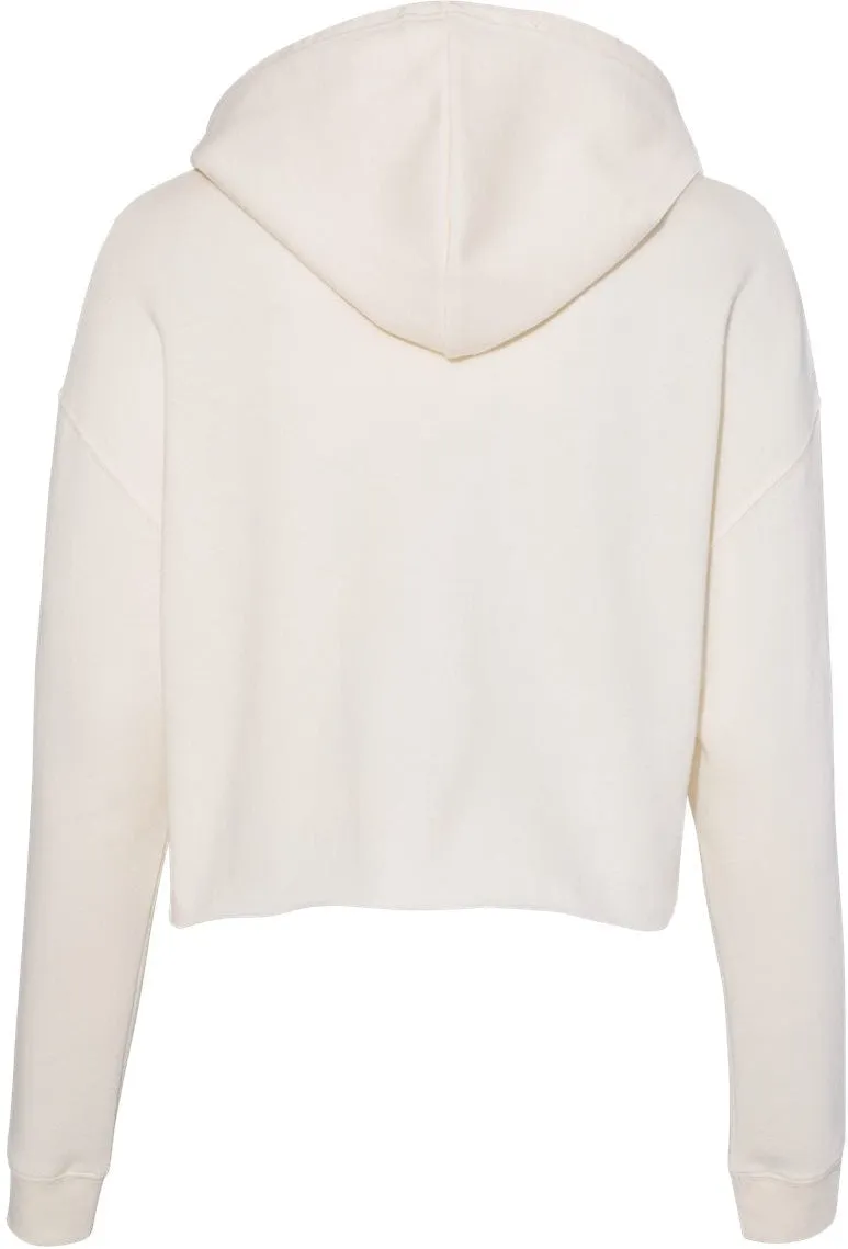 OUTLET-Independent Trading Co. Womens Lightweight Cropped Hooded Sweatshirt