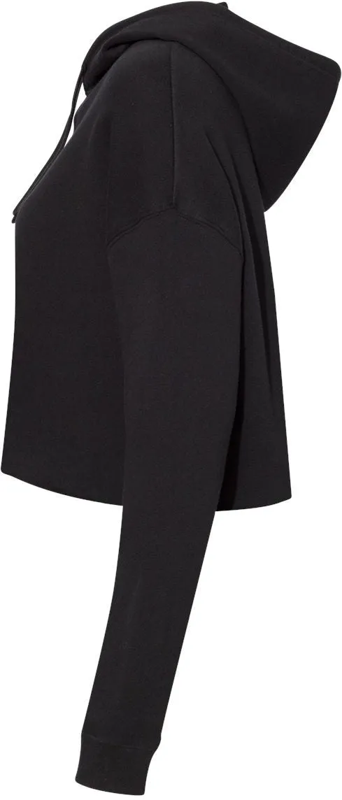 OUTLET-Independent Trading Co. Womens Lightweight Cropped Hooded Sweatshirt