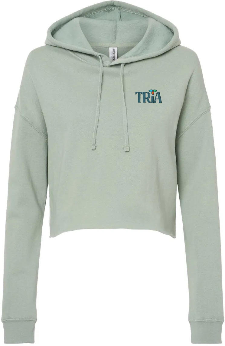 OUTLET-Independent Trading Co. Womens Lightweight Cropped Hooded Sweatshirt