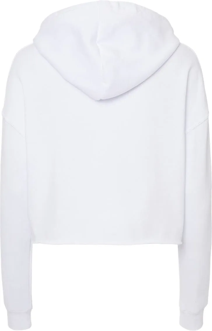 OUTLET-Independent Trading Co. Womens Lightweight Cropped Hooded Sweatshirt