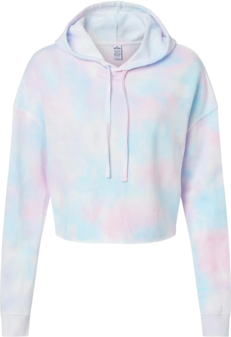 OUTLET-Independent Trading Co. Womens Lightweight Cropped Hooded Sweatshirt