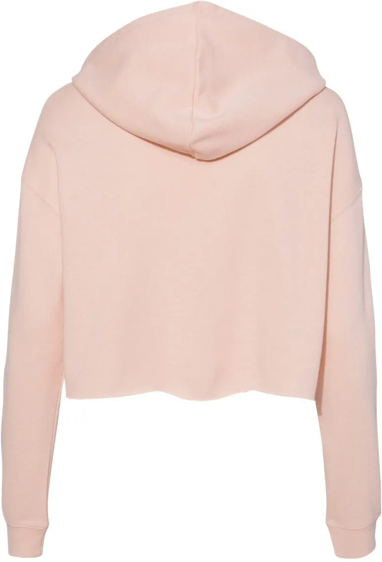 OUTLET-Independent Trading Co. Womens Lightweight Cropped Hooded Sweatshirt
