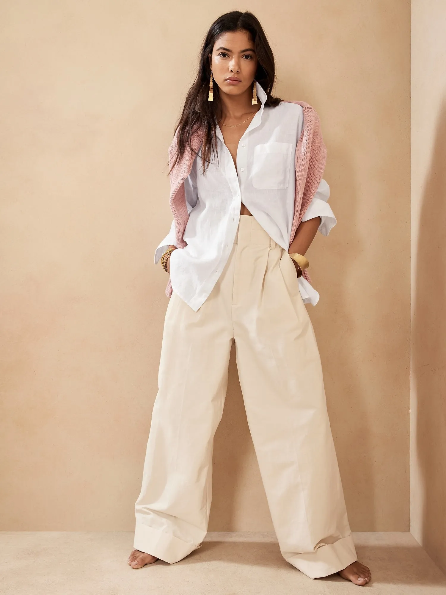 Oversized Linen Shirt Banana Republic