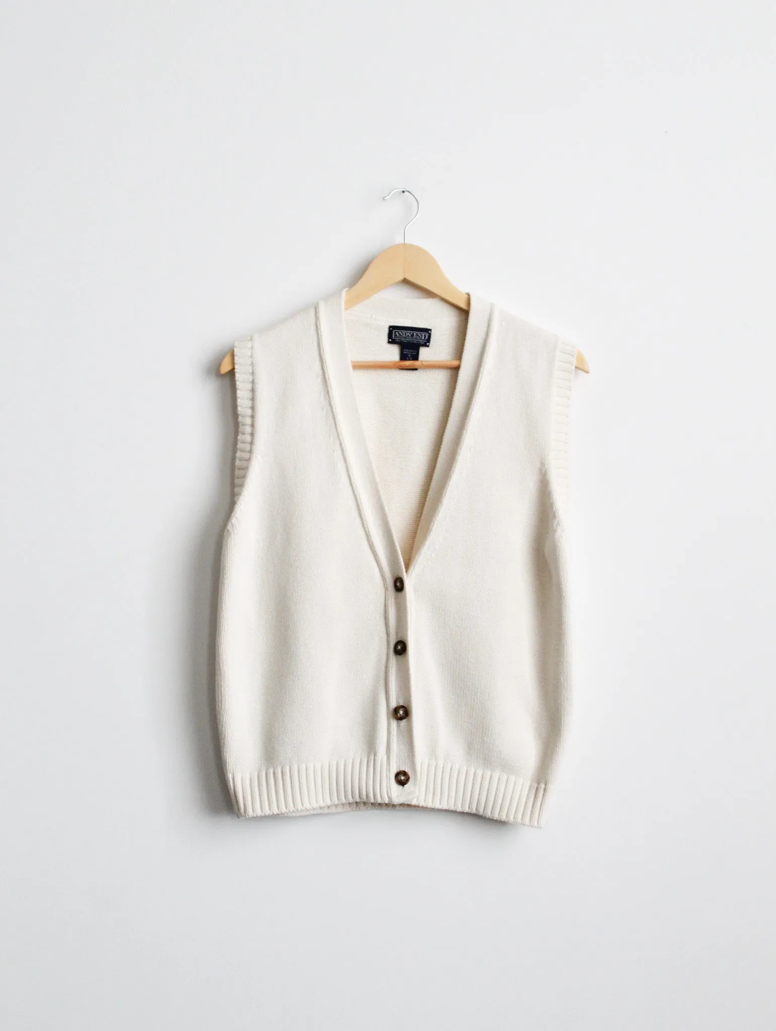 parchment cotton sweater vest 1919 Vintage