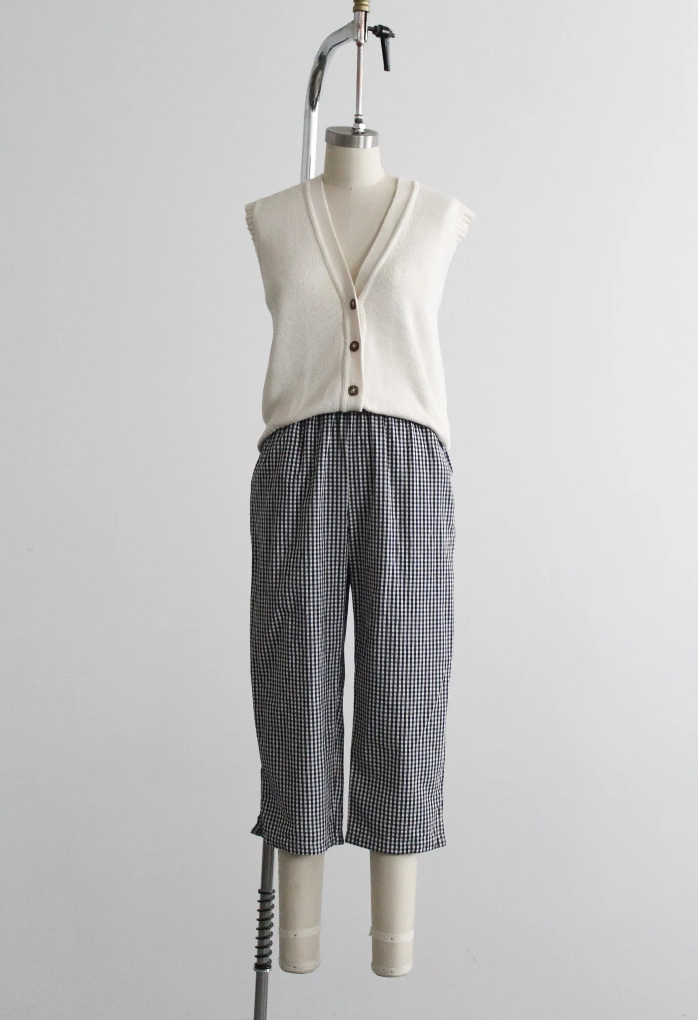 parchment cotton sweater vest 1919 Vintage