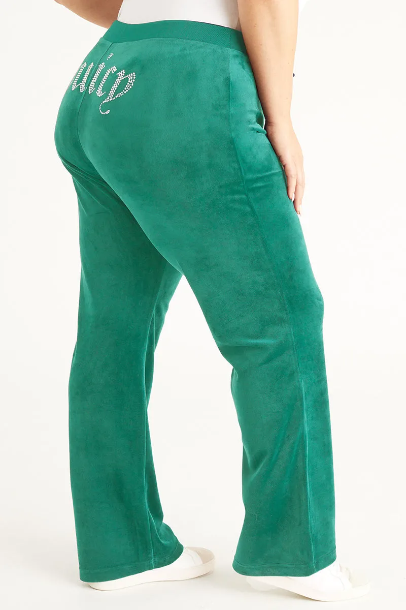 Plus-Size OG Big Bling Velour Track Pants by Juicy Couture