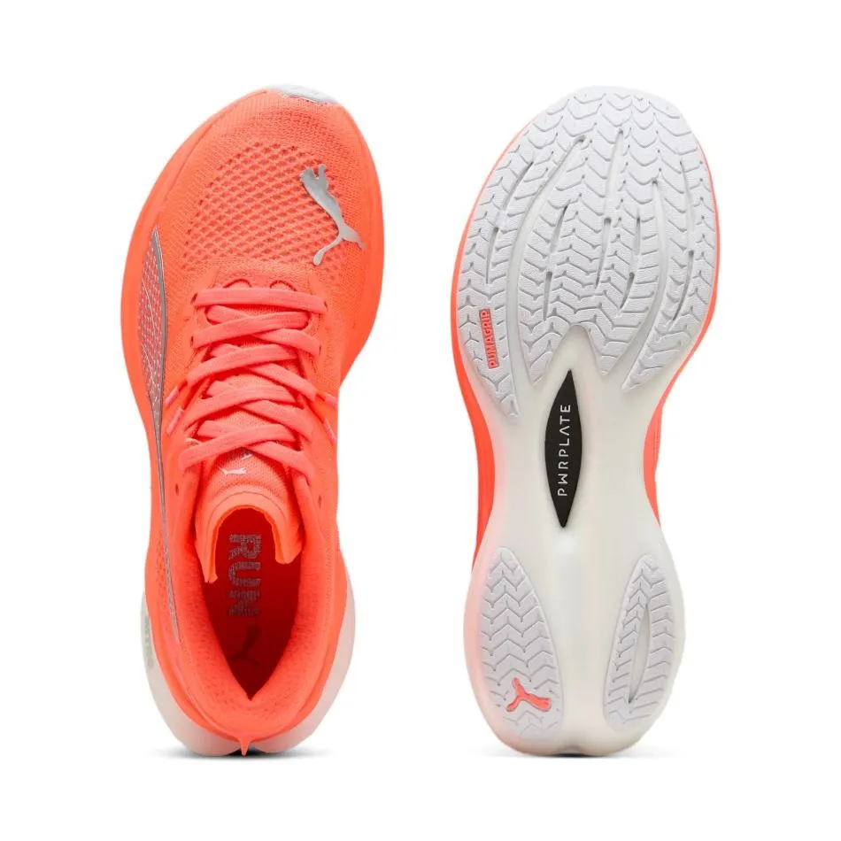 Puma Women's Deviate NITRO 3 Running Shoes in Glowing Red/Puma Silver SS25