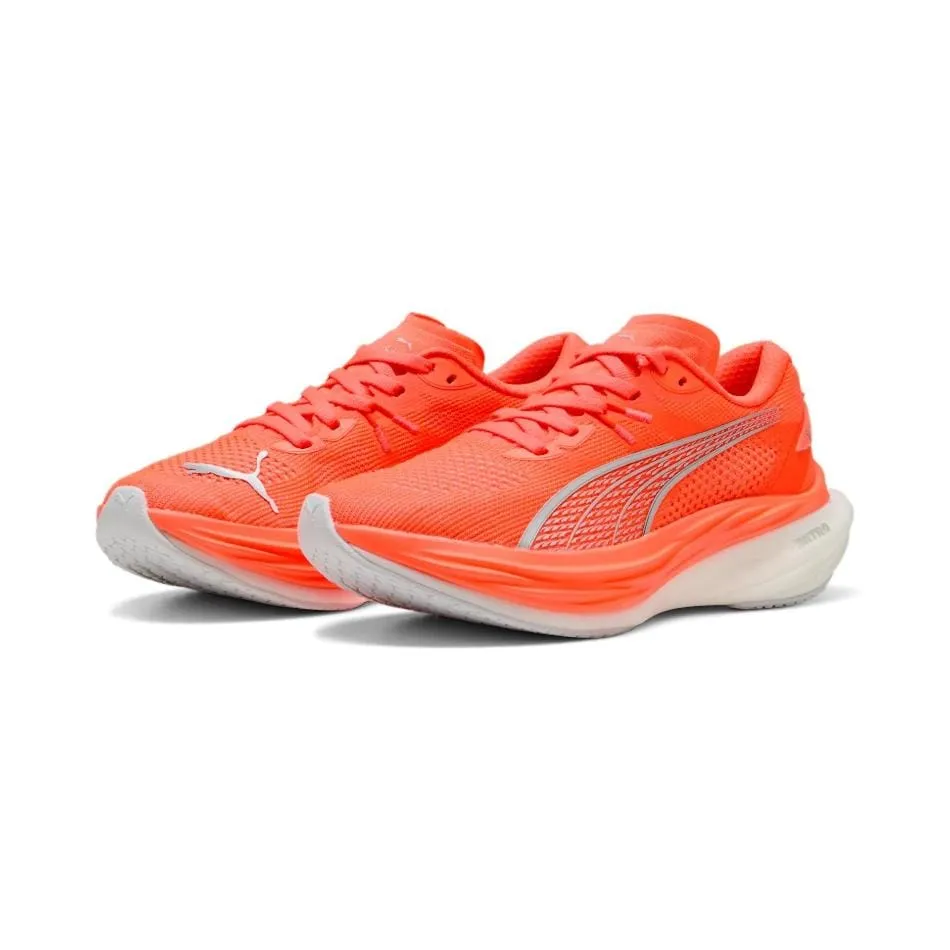 Puma Women's Deviate NITRO 3 Running Shoes in Glowing Red/Puma Silver SS25