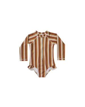 rashguard one-piece | multi-stripe