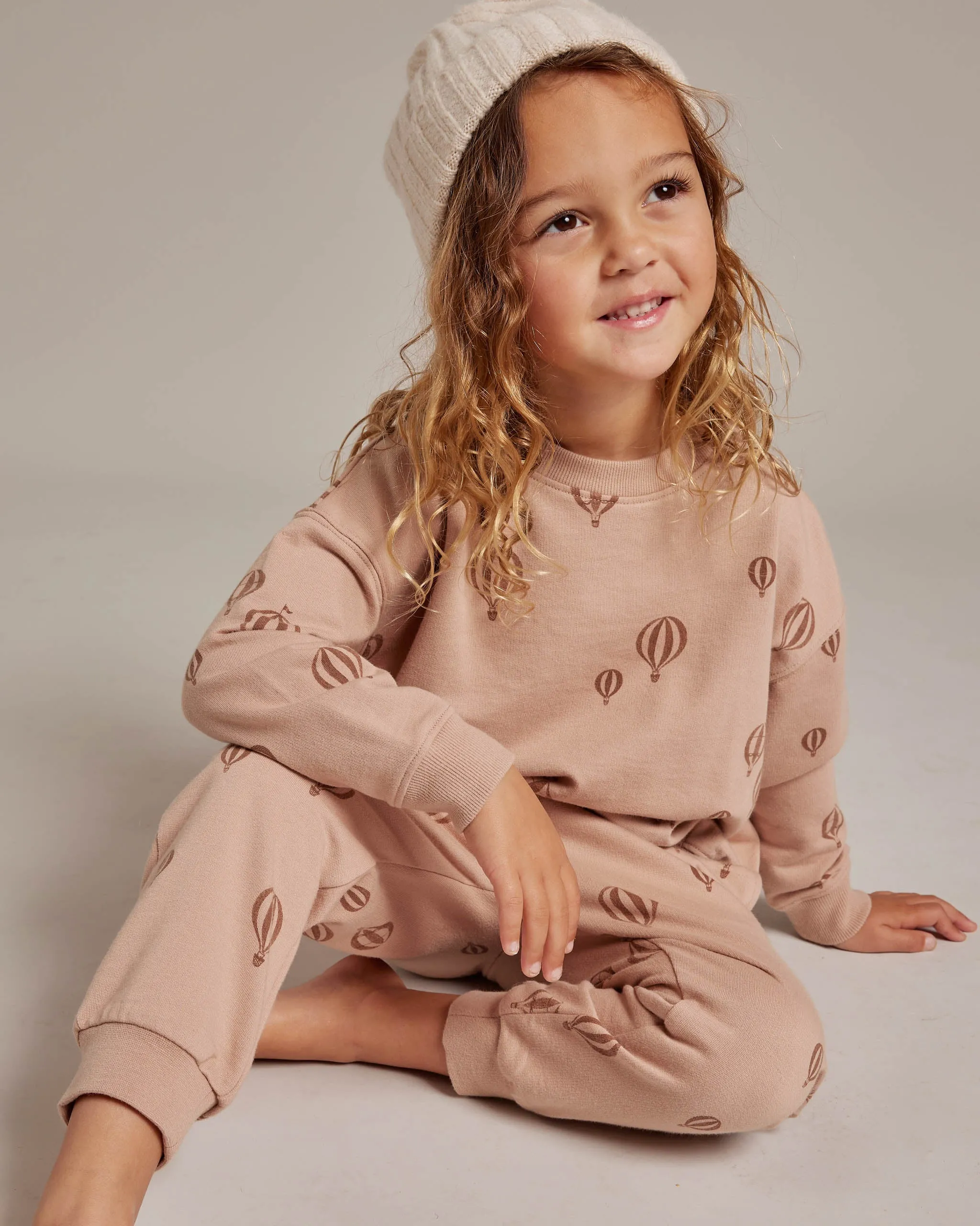 relaxed sweatshirt || hot air balloon