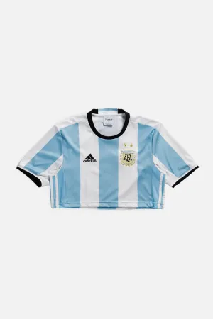 Rework Crop Argentina Soccer Jersey - S Frankie