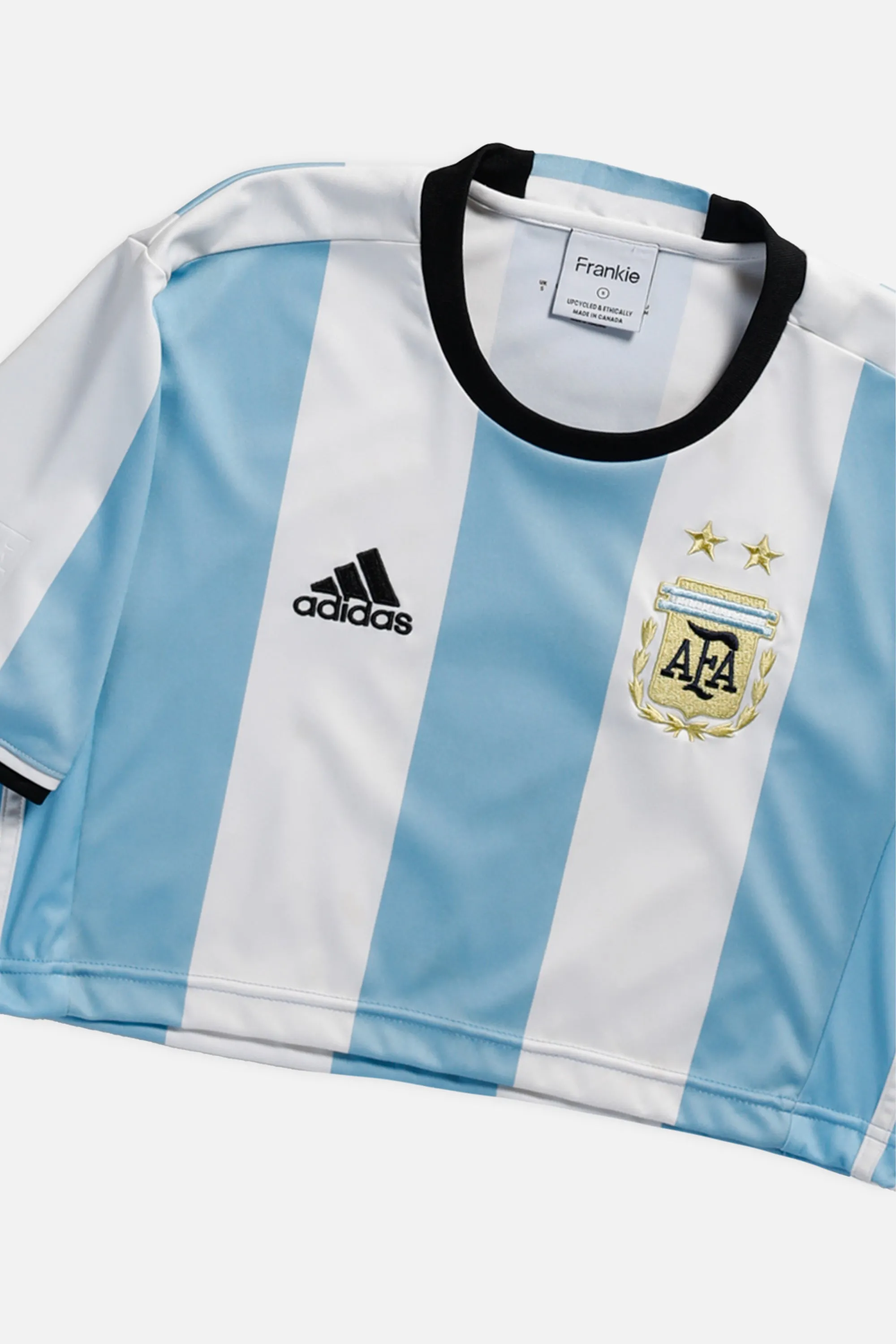 Rework Crop Argentina Soccer Jersey - S Frankie