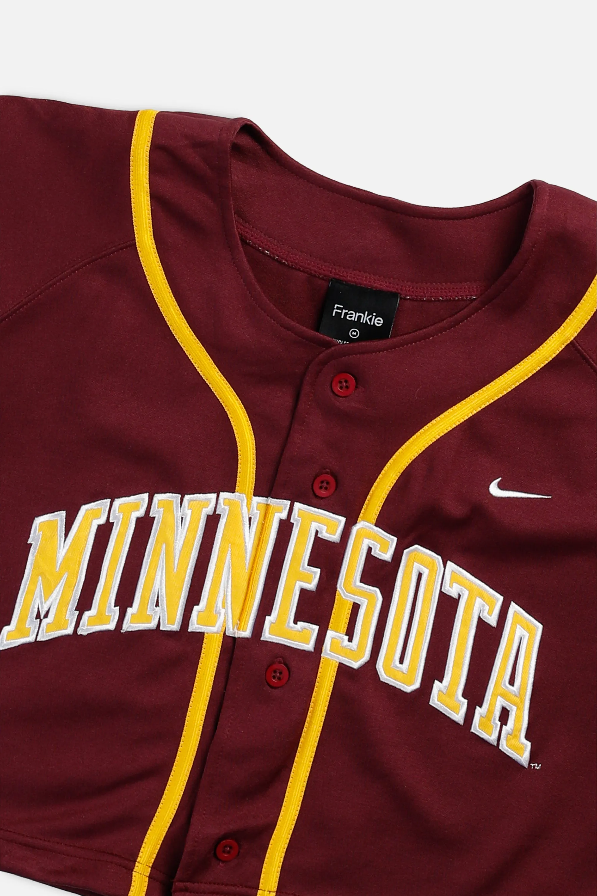 Rework Crop Minnesota Golden Gophers NCAA Baseball Jersey - M Frankie