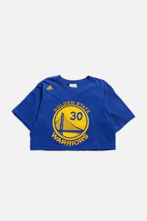 Rework Golden State Warriors NBA Crop Tee - S Frankie