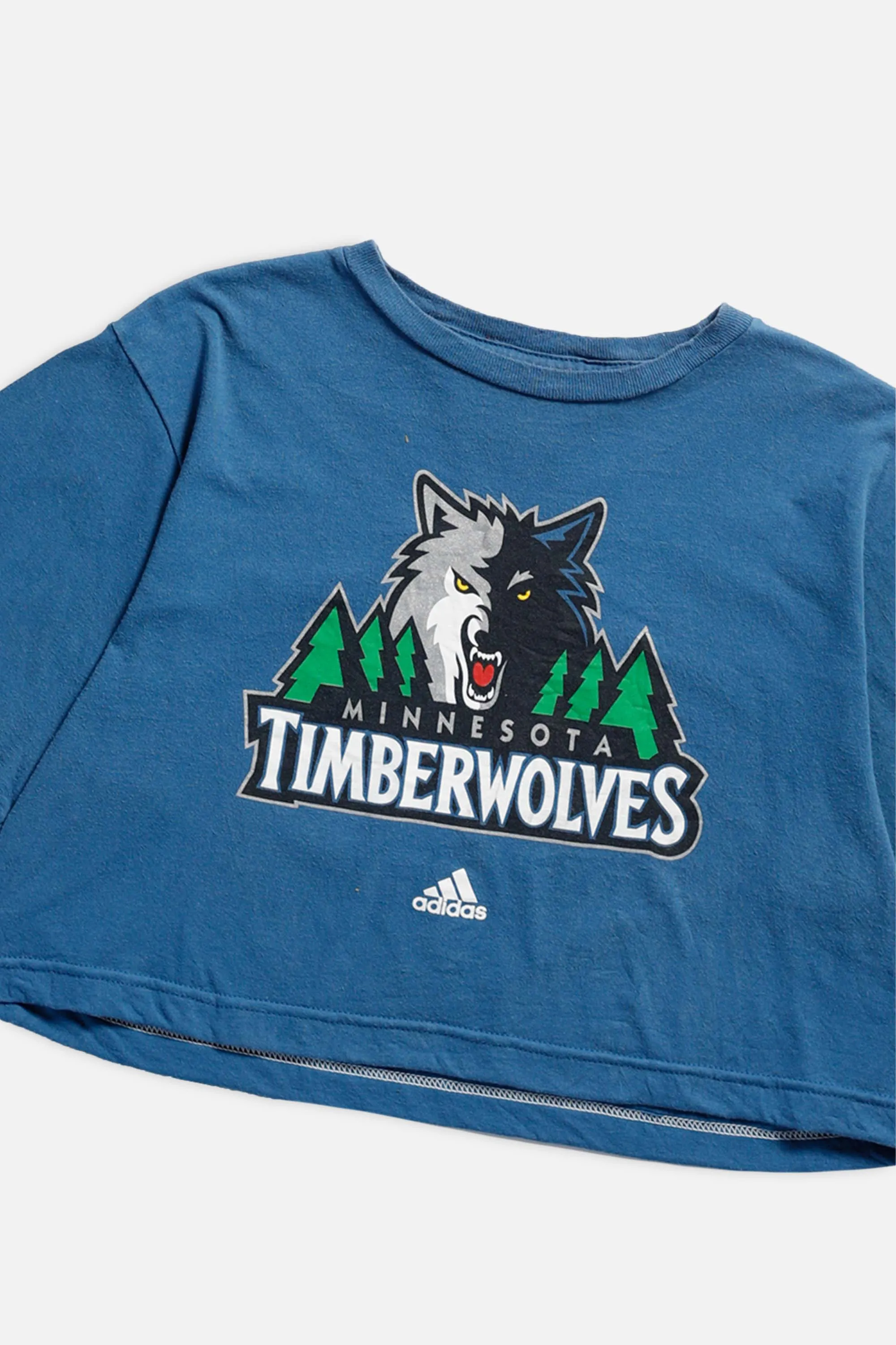 Rework Minnesota Timberwolves NBA Crop Tee - S Frankie