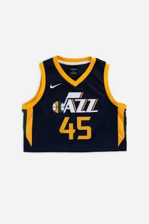 Rework Utah Jazz NBA Crop Jersey - S Frankie