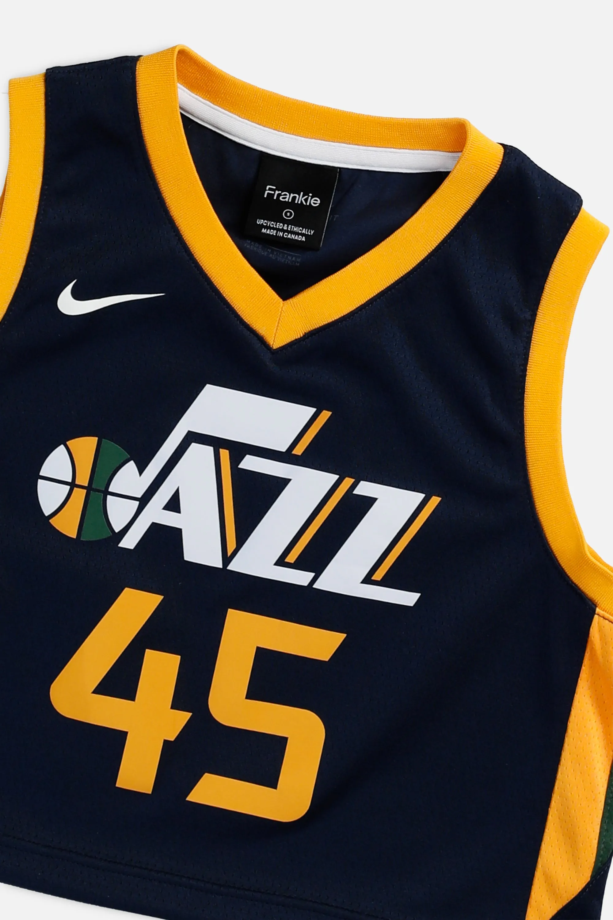 Rework Utah Jazz NBA Crop Jersey - S Frankie