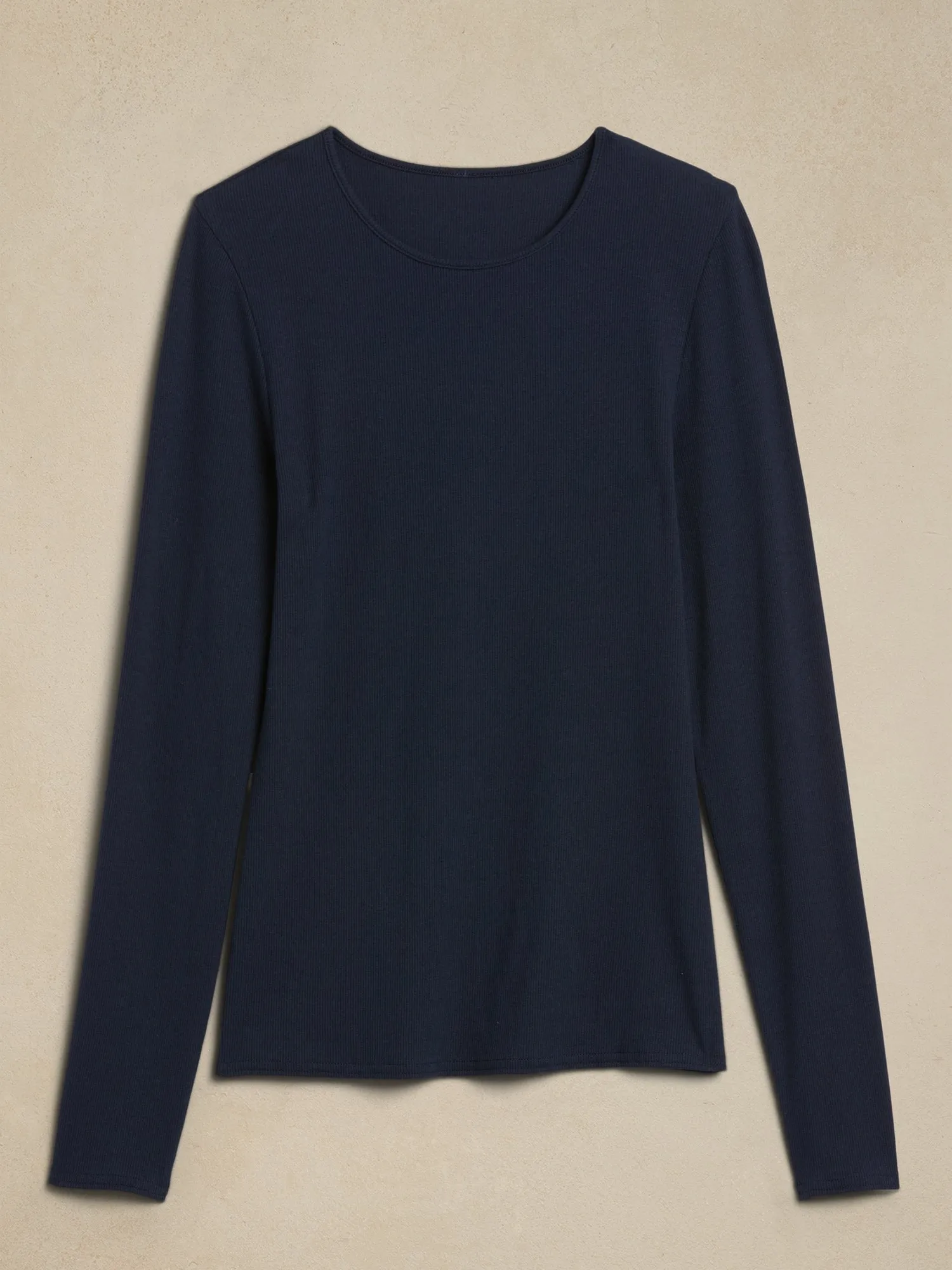 Ribbed Crew-Neck T-Shirt Banana Republic