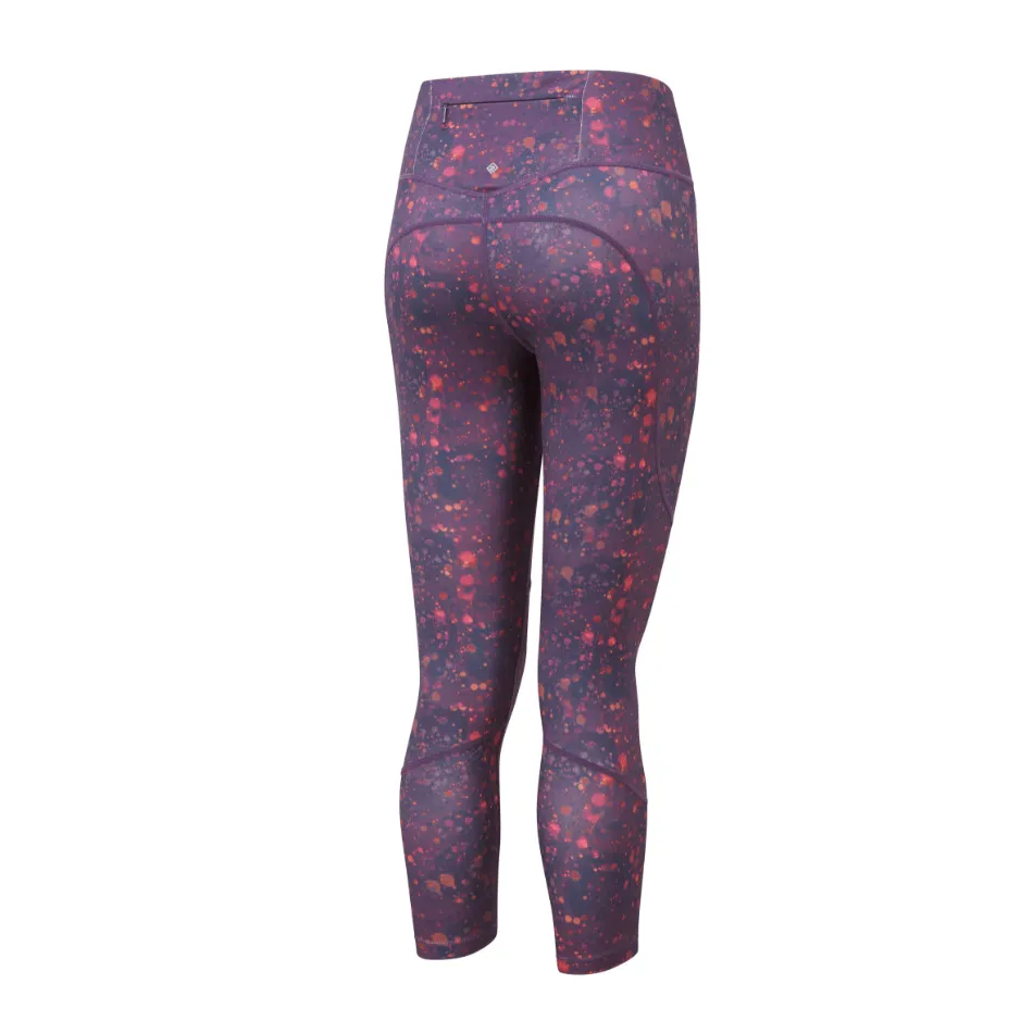 Ronhill Women's Tech Crop Tight in Damson Raindrops SS25