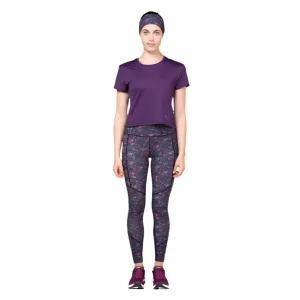 Ronhill Women's Tech Crop Tight in Damson Raindrops SS25