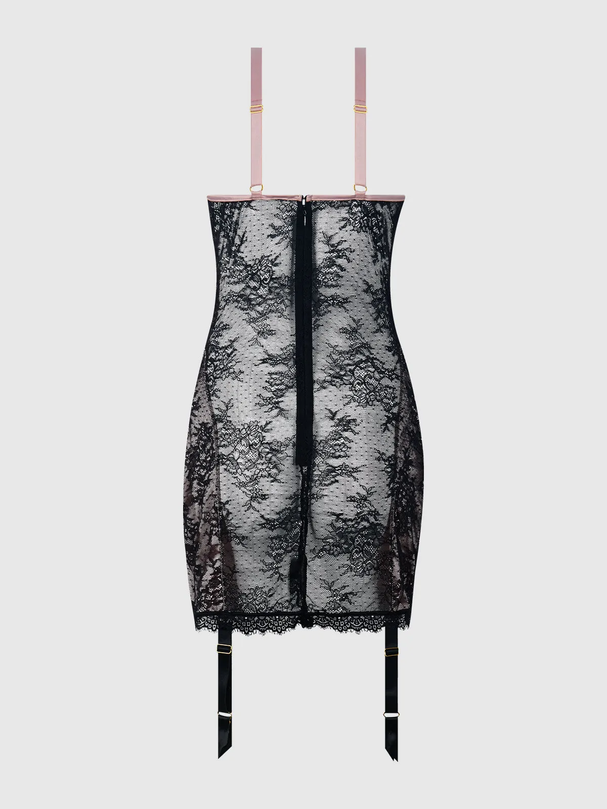 Rosalind Satin & Lace Underwire Chemise by Frederick's of Hollywood