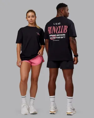 Run Love FLXCotton Oversized Tee - Black-Pink Lemonade