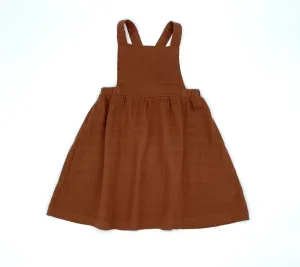Rust Muslin Pinafore Dress