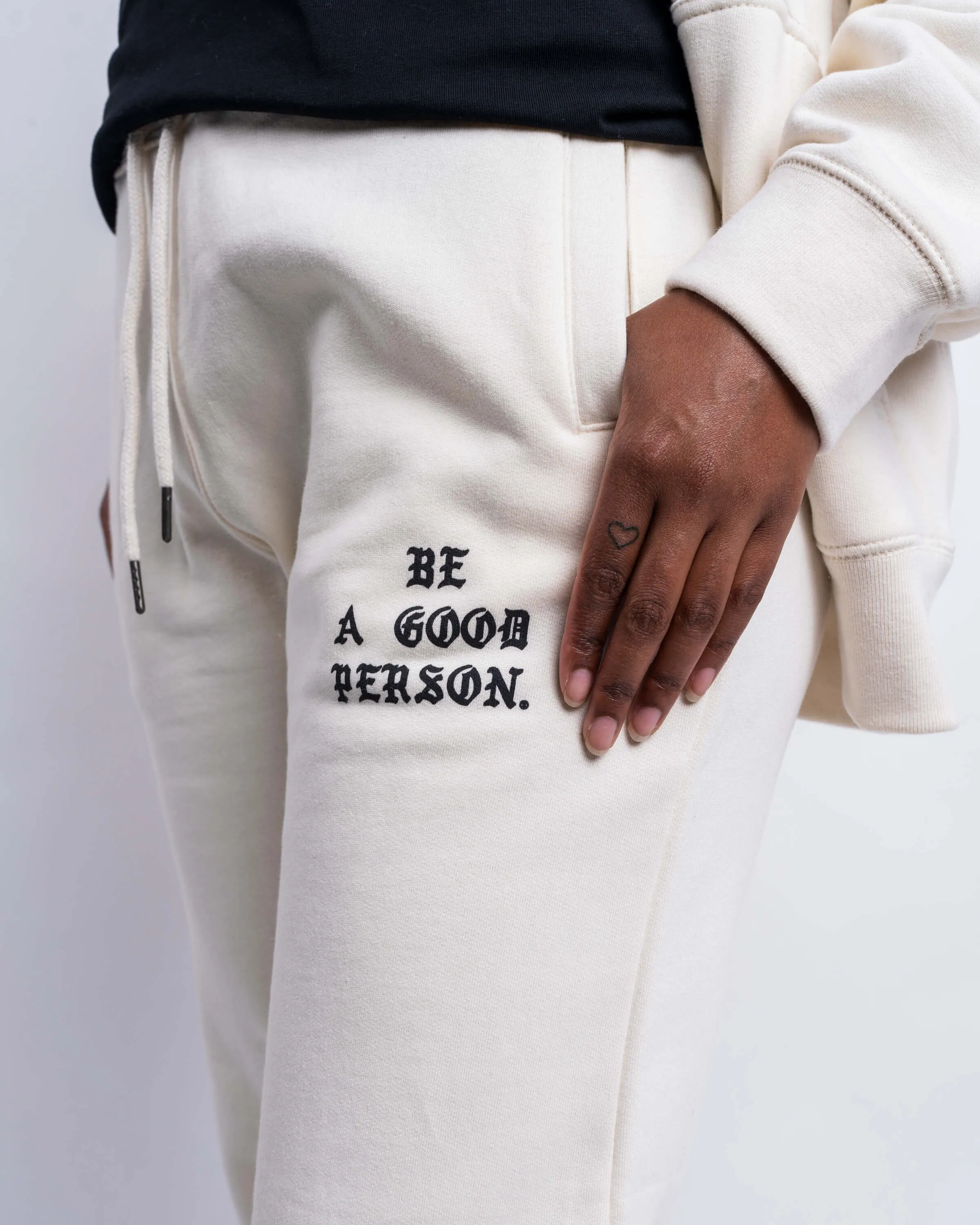 Saint Script Sweatpants - Cream