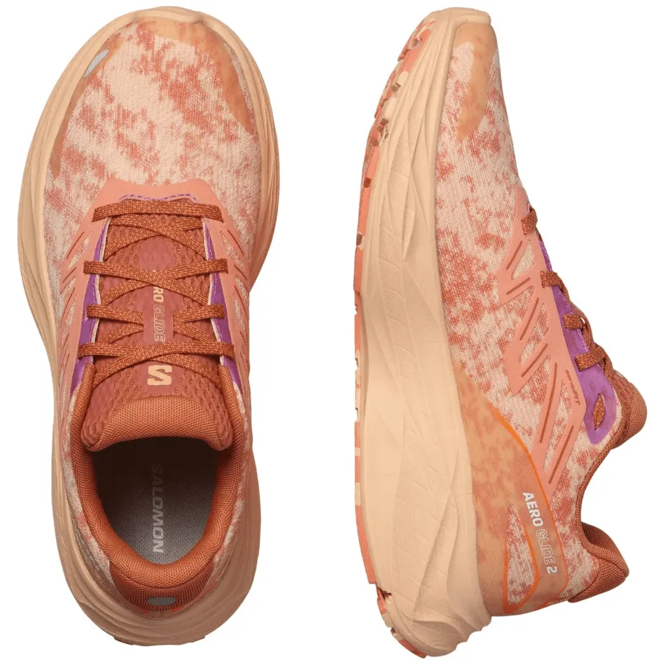 Salomon Women's Aero Glide 2 Running Shoes in Spice Route/Peach Quartz/Fresh Salmon